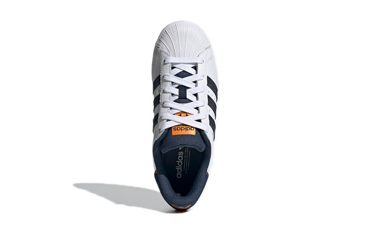 (GS) adidas originals Superstar 'White Blue Yellow' H04025