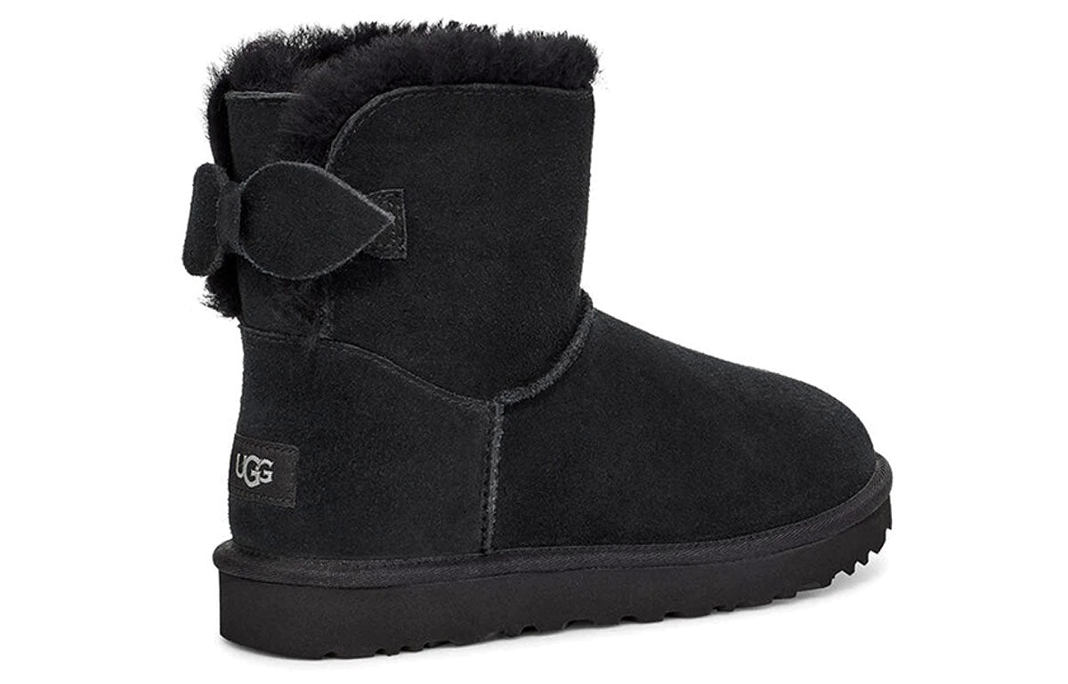 (WMNS) UGG Suede Bow Mini 'Black' 1115131-BLK