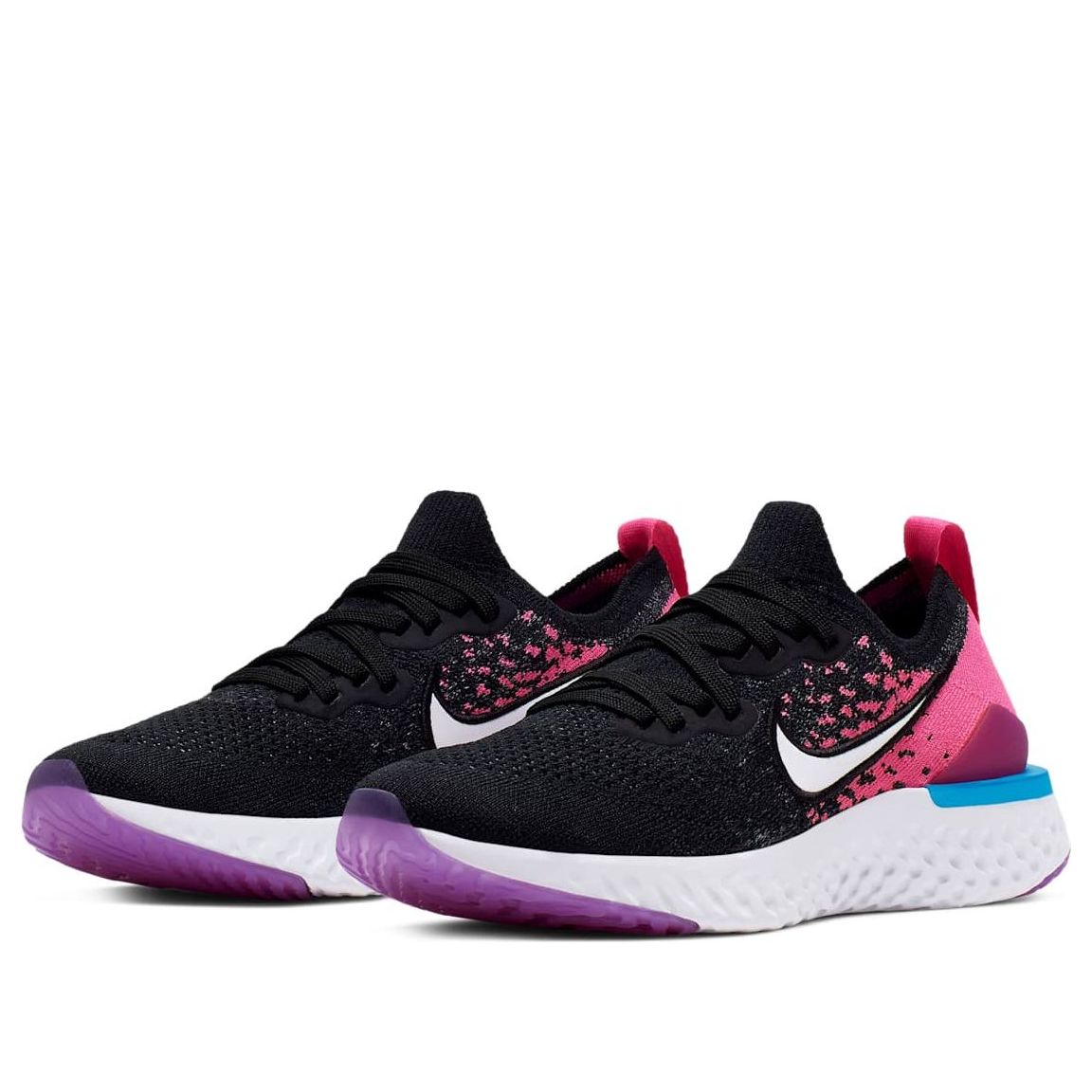 (GS) Nike Epic React Flyknit 2 'Black Pink Blast' AQ3243-016