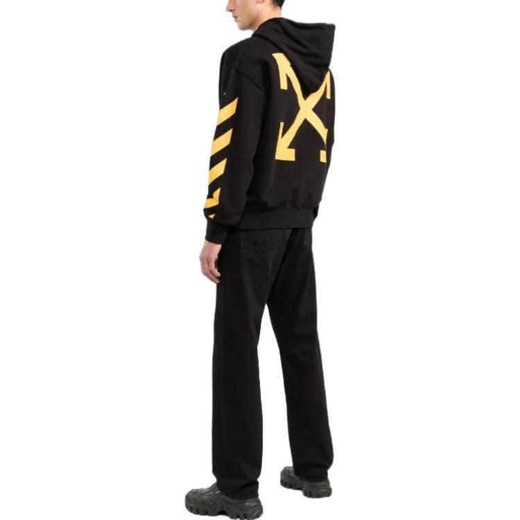 Off-White Caravaggio Print Hoodie 'Black Yellow' OMBB037C99FLE0111018