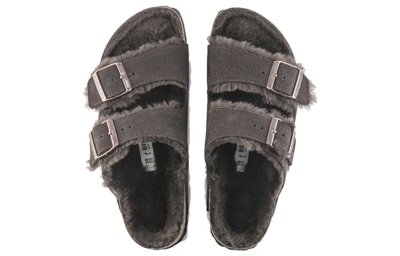 Birkenstock Arizona Shearling Suede Leather 'Mocca' 1020566