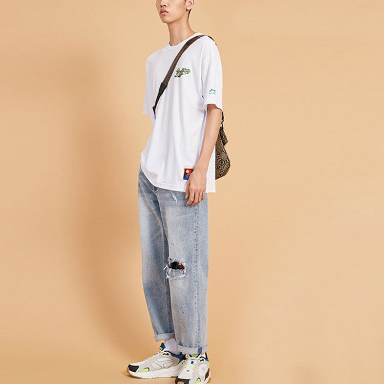 Li-Ning Paris fashion week Series Subject Element Printing Short Sleeve 'White' AHSQ085-2