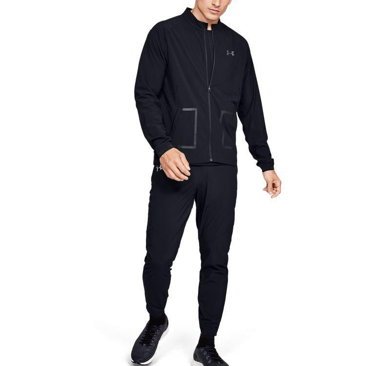 Men's Under Armour UA Track Running Sports Jacket Black 1342711-001