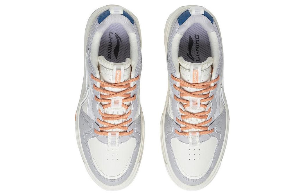 (WMNS) Li-Ning Xingchuan V2 Skate Shoes 'Grey White Orange' AGCT144-3