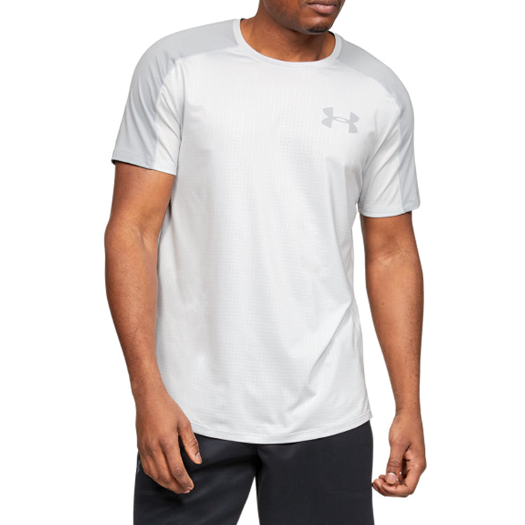 Men's Under Armour MK-1 Emboss Short Sleeve Tops White 1345248-014