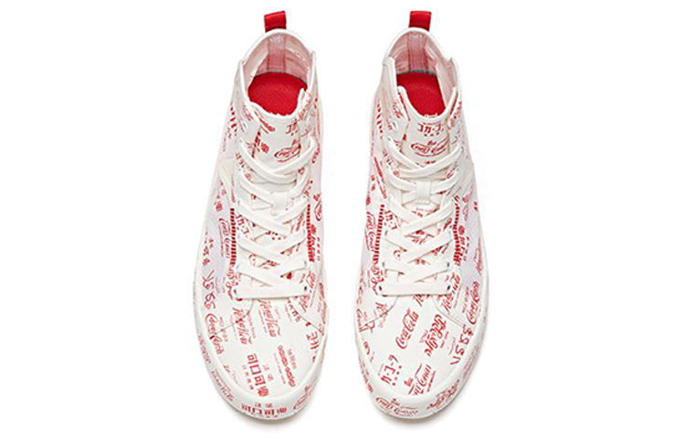 ANTA x Coca Cola Canvas High 'White Red' 112028656-8