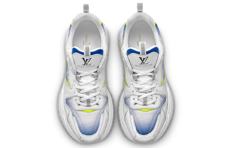 LOUIS VUITTON Run Away Pulse Sneakers 'White Blue Neon Yellow' 1A5YL6