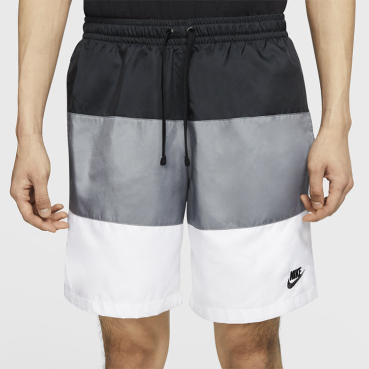 Nike Sportswear City Edition Multicolor Woven Breathable Casual Shorts Black White Gray CJ4488-010