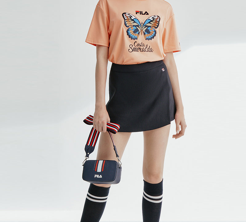 (WMNS) FILA Logo Printing Hakama Blue F11W028806F-NV