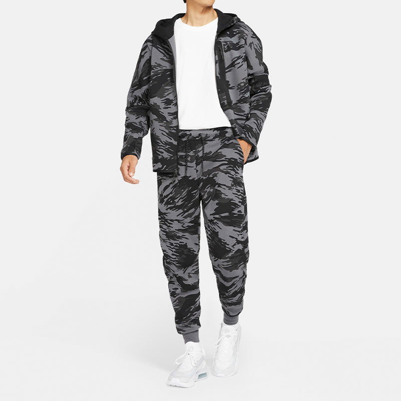 Nike Tech Fleece Camouflage Printing Casual Bundle Feet Long Pants Iron gray CU4498-068