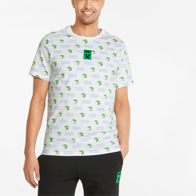 PUMA X Minecraft AOP Tee 'White' 534375-02