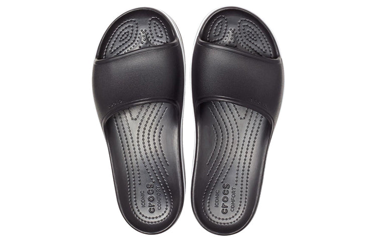 Crocs Crocband Platform Slides 'Black Grey White' 205693-001