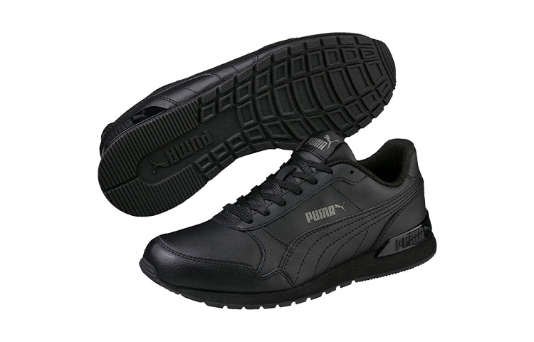 (GS) PUMA ST Runner V2 Leather Low Top Black 366959-01