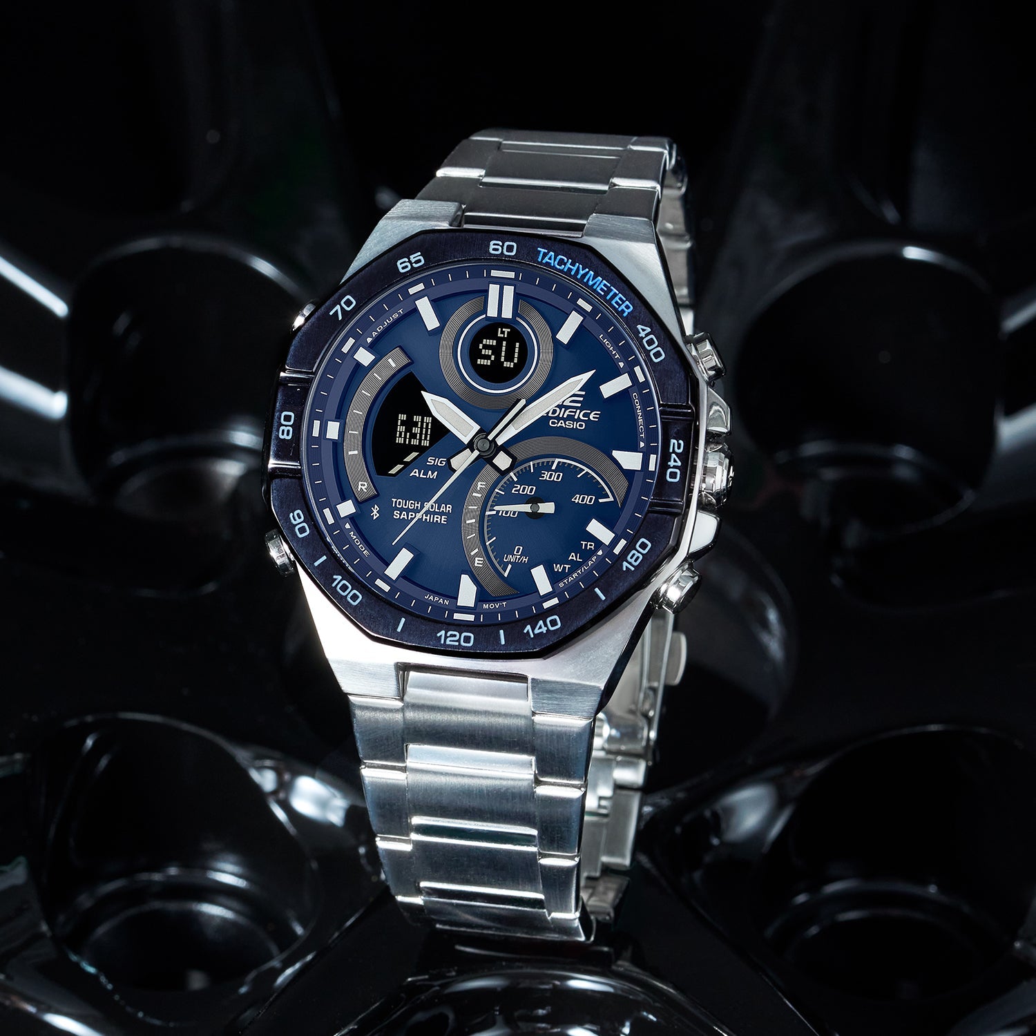 CASIO Digital-Analog 'Silver Navy' ECB-950YDB-2A