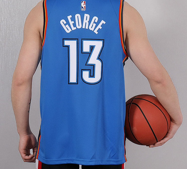 Nike NBA Basketball Jersey SW Fan Edition Oklahoma City Thunder Paul George No. 13 Blue 864497-409