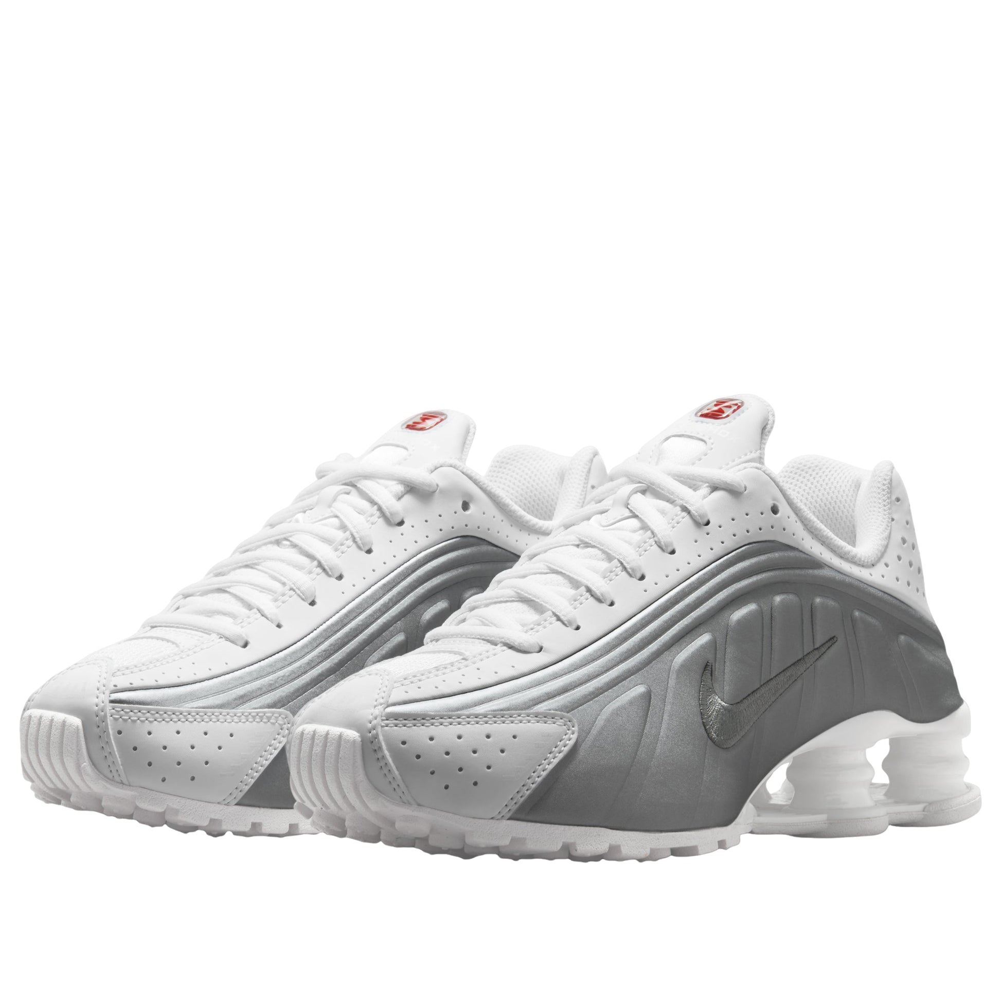 (GS) Nike Shox R4 'White Metallic Silver' CW2626-101