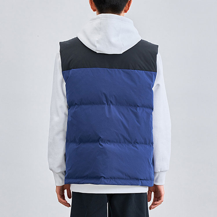 Skechers Logo Small Patchwork Sports Stand Collar Down Vest 'Multi-Color' L321M193