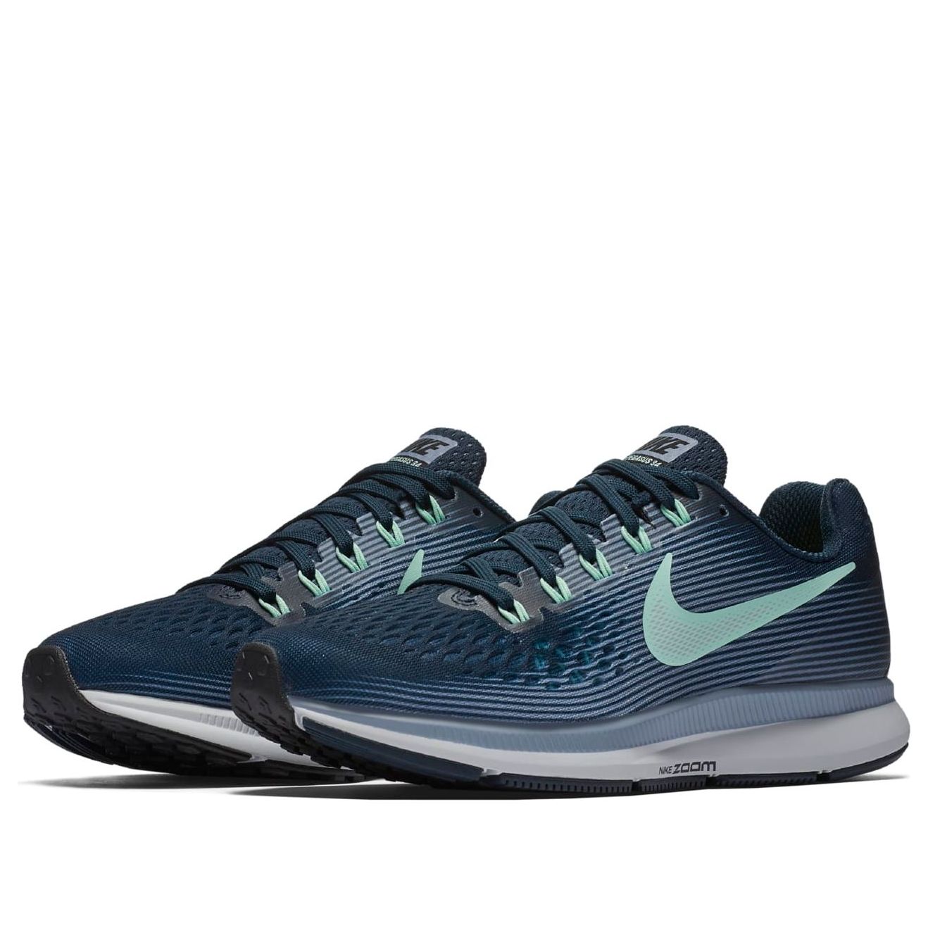 (WMNS) Nike Air Zoom Pegasus 34 'Blue Black Green' 880560-405