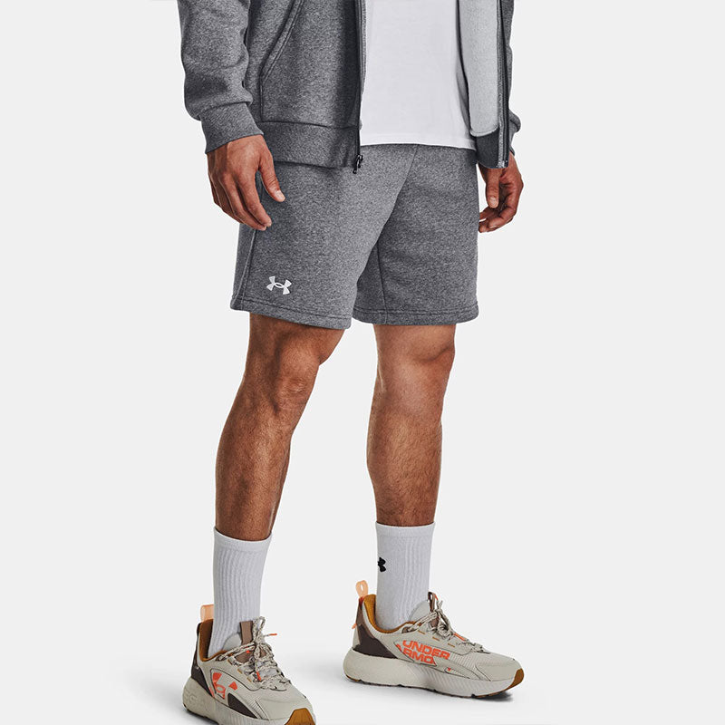 Under Armour Rival Fleece Wordmark Shorts 'Grey' 1379869-012