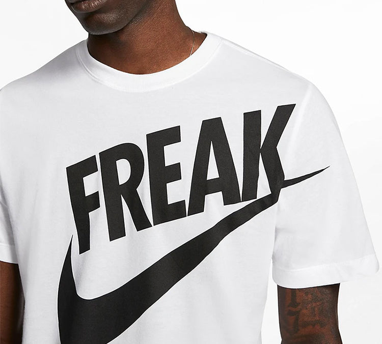 Nike Giannis Dri-Fit Freak Large Logo Round Neck T-Shirt 'White' BV8265-100