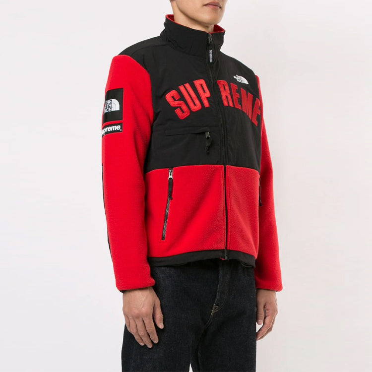 Supreme SS19 x The North Face Arc Logo Denali Fleece Jacket Red SUP-SS19-547