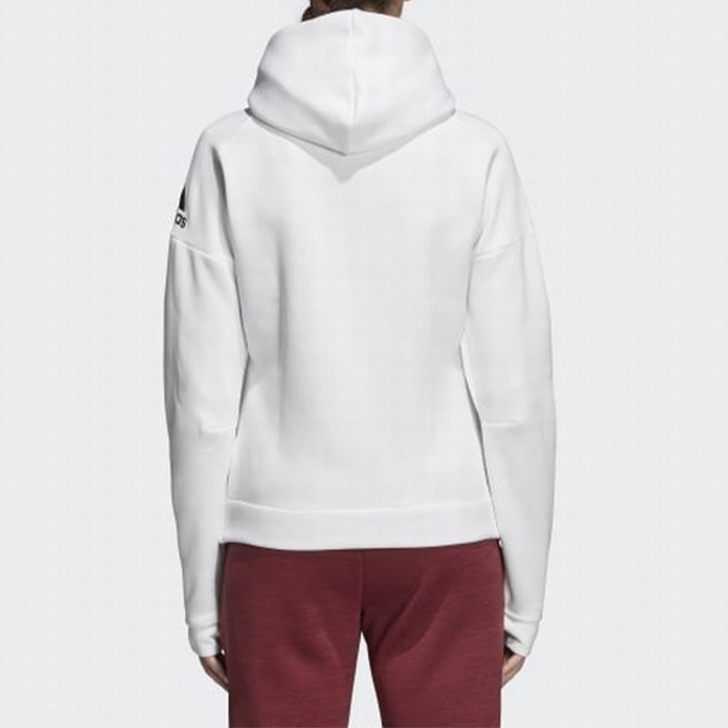 (WMNS) adidas Alphabet Logo Printing Sports Windproof Hooded Jacket White DN8508