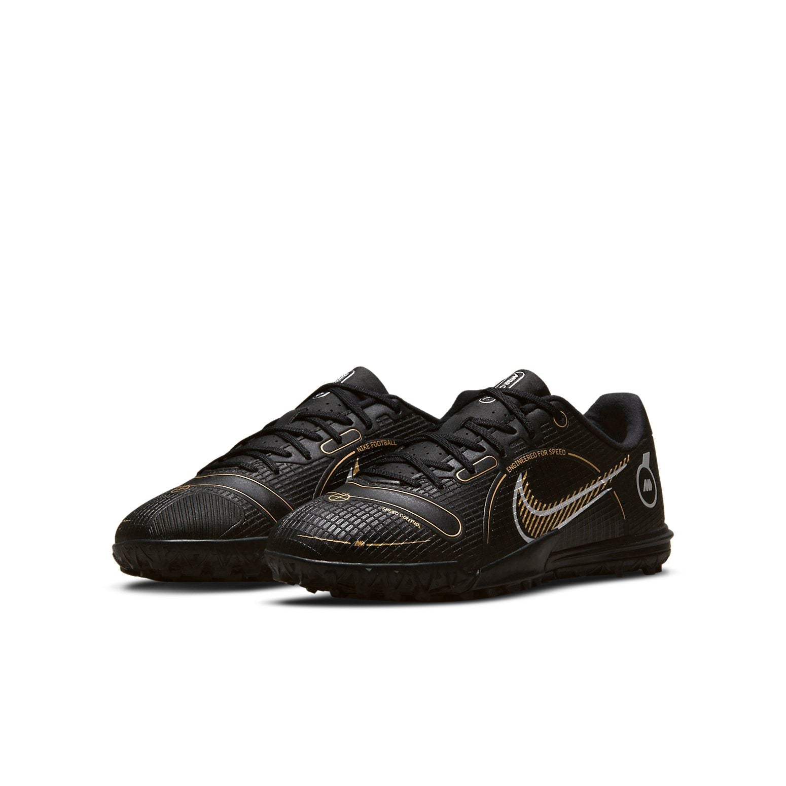 (GS) Nike Jr. Mercurial Vapor 14 Academy TF Turf Soccer Shoes K Black DJ2863-007