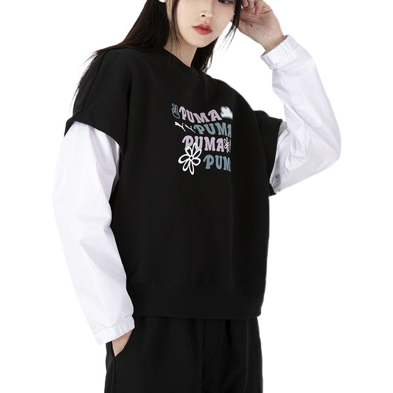 (WMNS) PUMA 2-Fer Graphic Vest Top Logo 'Black' 536092-01