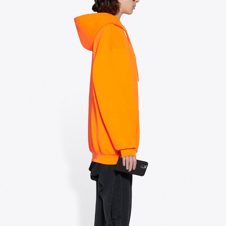 (WMNS) Balenciaga FW21 Logo Hoodie Orange 578135TKVE97073
