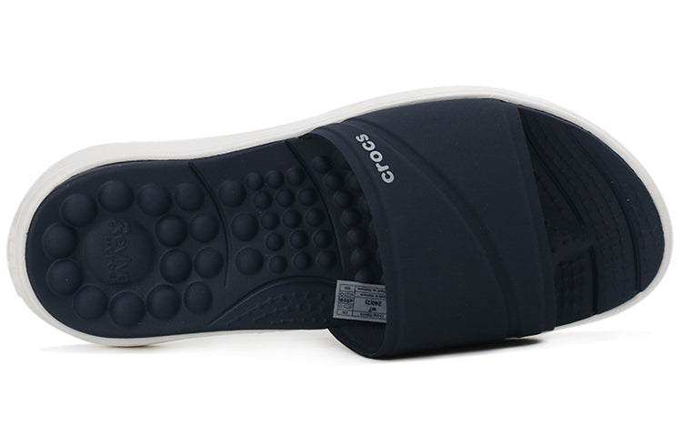 (WMNS) Crocs Reviva Lightweight Cozy Flat Casual Deep Blue Slippers 205474-462