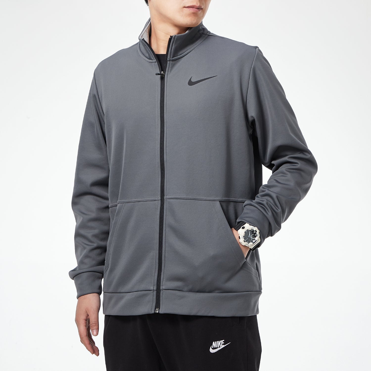 Nike MENS Sports Training Stand Collar Jacket Grey Gray CZ7394-068