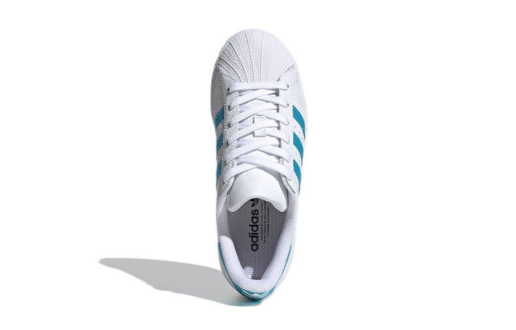 (GS) adidas originals Superstar J 'White Blue' FW8280