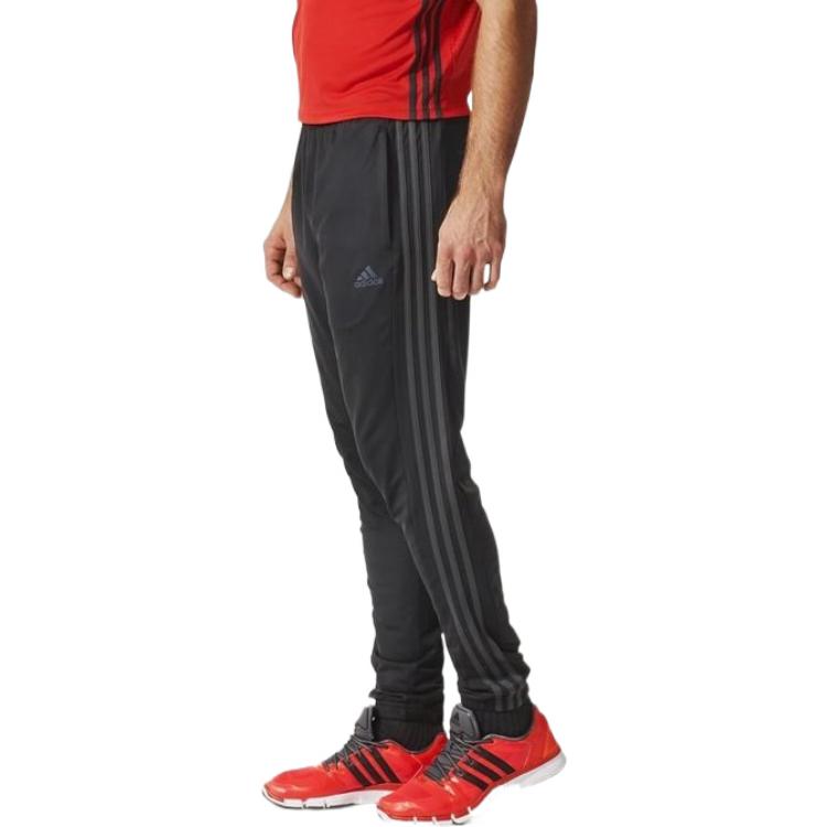 adidas Green Side Stripe Training Sports Pants Black AJ5563