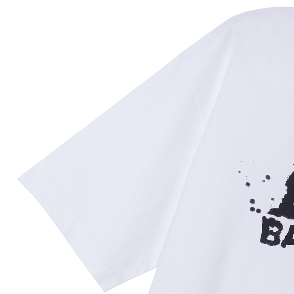 Balenciaga Hand-Drawn BB Icon T-Shirt Medium Fit 'White Black' 612966TNVN49040