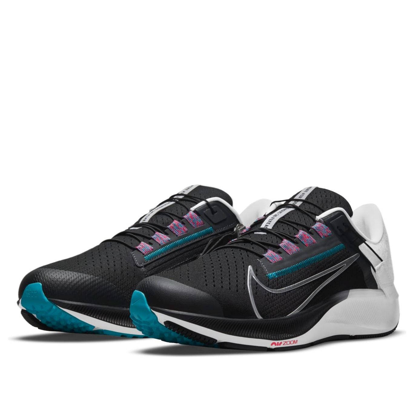 Nike Air Zoom Pegasus 38 FlyEase 'Black Metallic Silver' DA6674-002