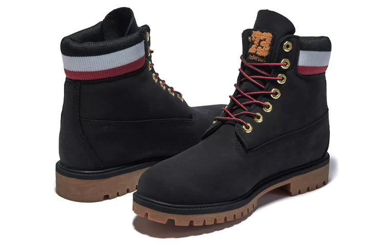 Timberland 6 Inch Heritage Cupsole Boot 'Black Nubuck with Red' A2GZ9001