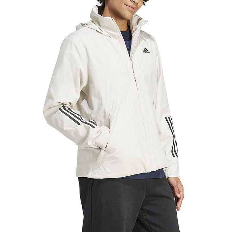 adidas Bsc 3-Stripes Rain.Rdy Jacket Asia Sizing 'White' IS1237