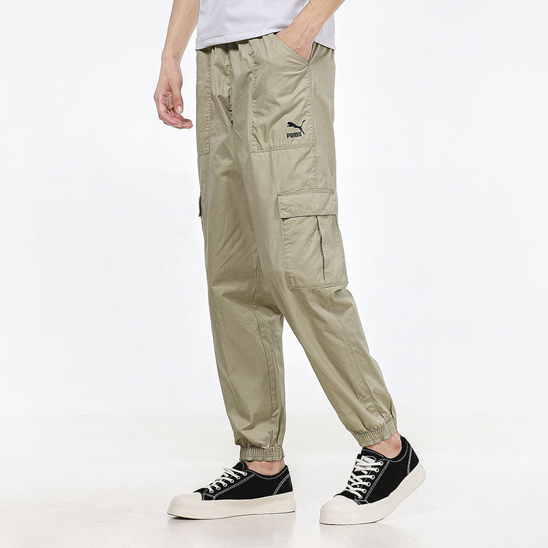 PUMA Woven Cargo Bundle Feet Casual Long Pants Creamy White 533101-42