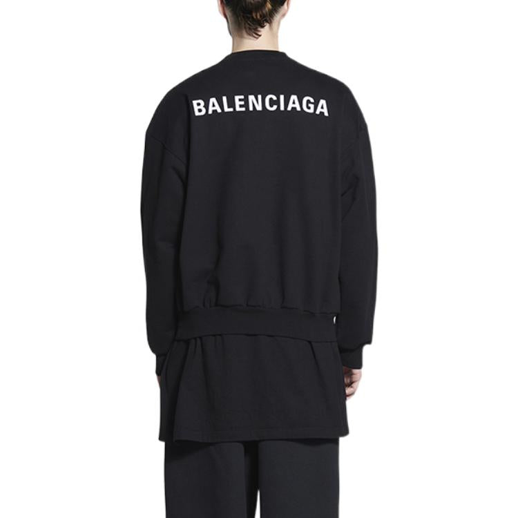 Balenciaga Crewneck Sweatshirt Regular Fit 'Black' 697869TMVF51070