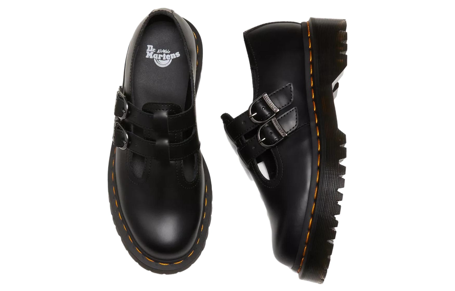 (WMNS) Dr. Martens 8065 II Bex Smooth Leather Platform Mary Jane 'Black' 30792001