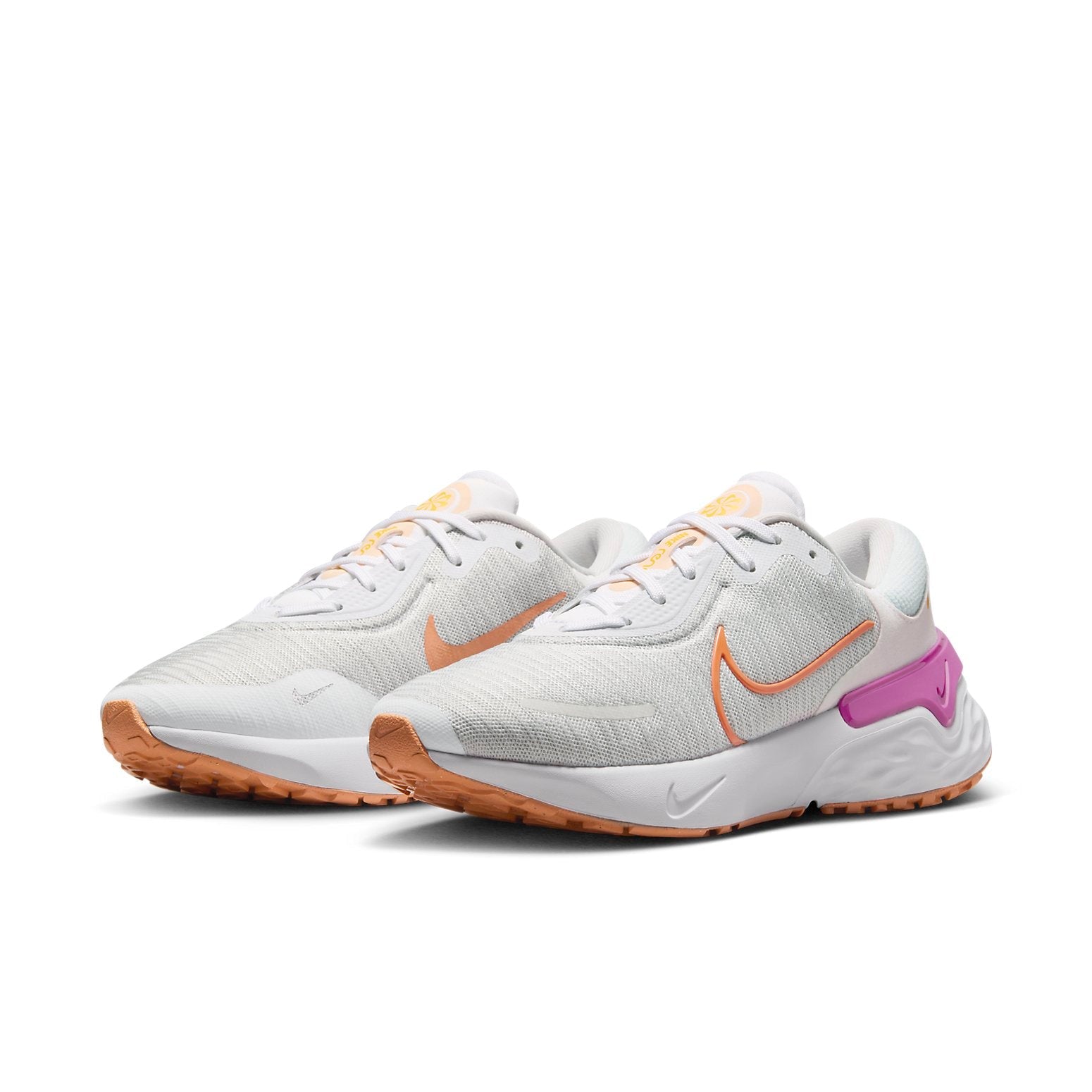 (WMNS) Nike Renew Run 4 'White Purple Orange' DR2682-102