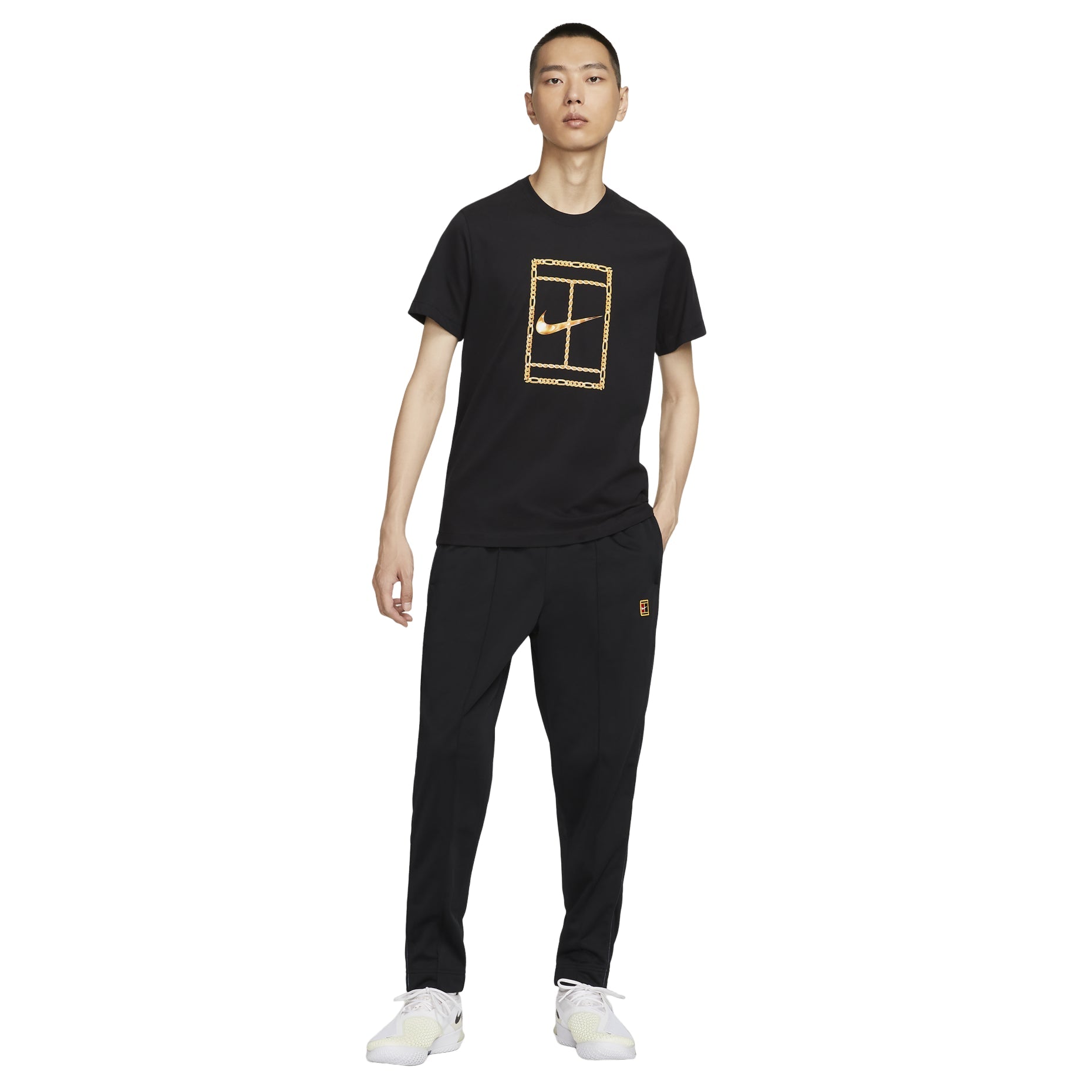 Nike Court Heritage Dri-FIT T-Shirt 'Black Gold' HF6218-010
