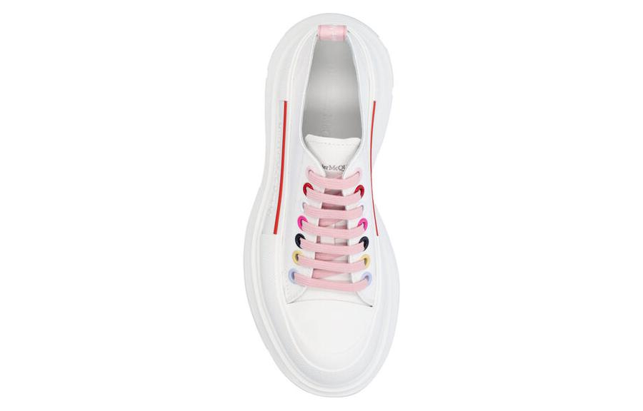 (WMNS) Alexander McQueen Tread Slick Low Lace Up 'White Multicolor' 611705W4MVV9650