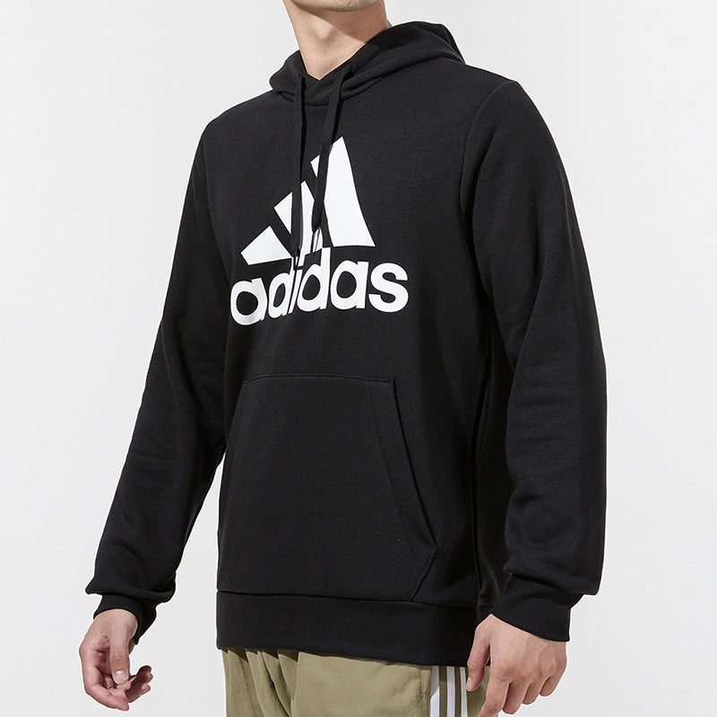 Men's adidas Bl Fl Hd Large Logo Kangaroo Pouch Black GK9220