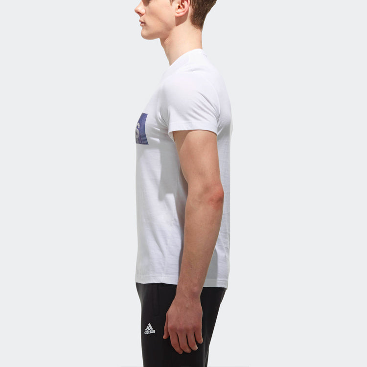 adidas Logo Round Neck Short Sleeve White CX4989