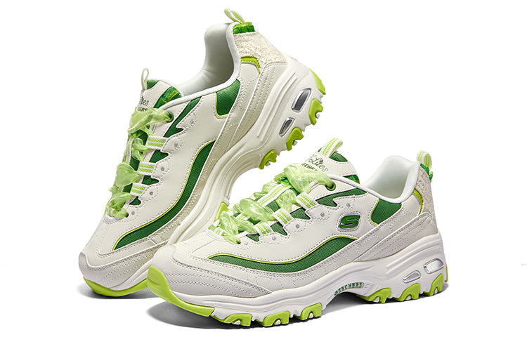 (WMNS) Skechers D'Lites 1.0 Chunky Sneakers 'Beige Green' 896738-WGR