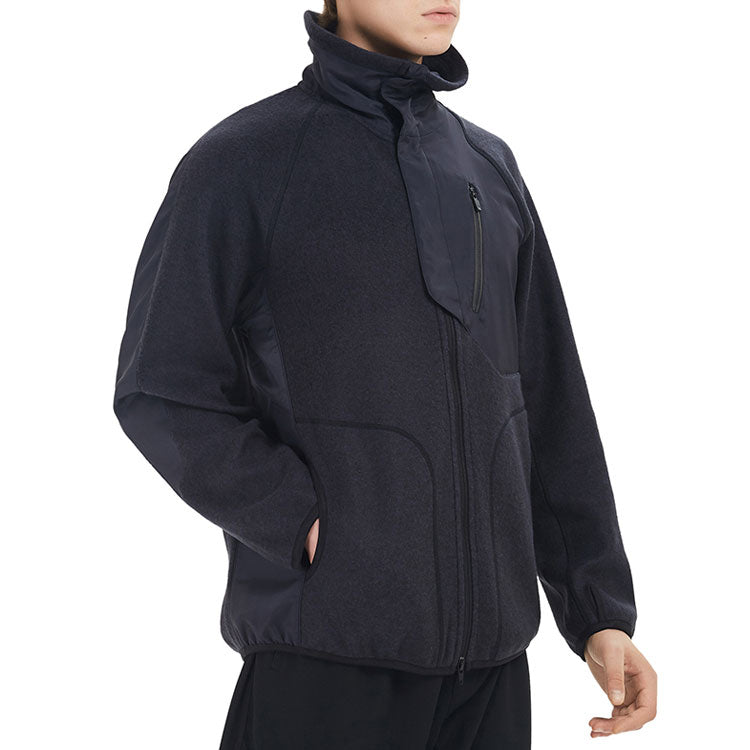 Men's Y-3 Casual Stand Collar Straight Jacket Gray GK4376