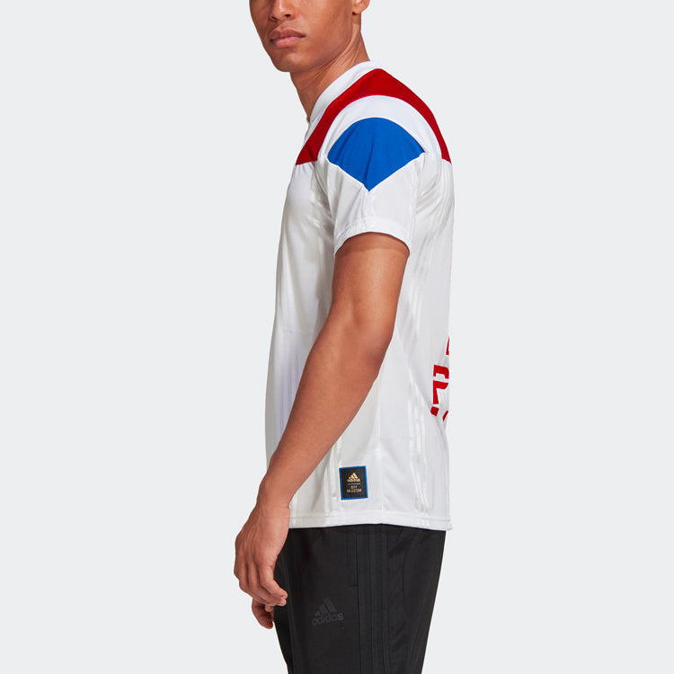 adidas Par Jsy Soccer/Football Training Casual Sports Short Sleeve White FK3571