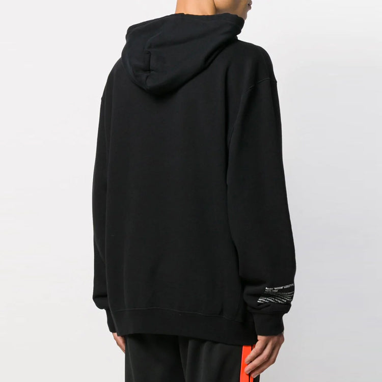 HERON PRESTON x NASA Raglan Facts Crossover hooded Long Sleeves Unisex Black HMBB004F198080181001