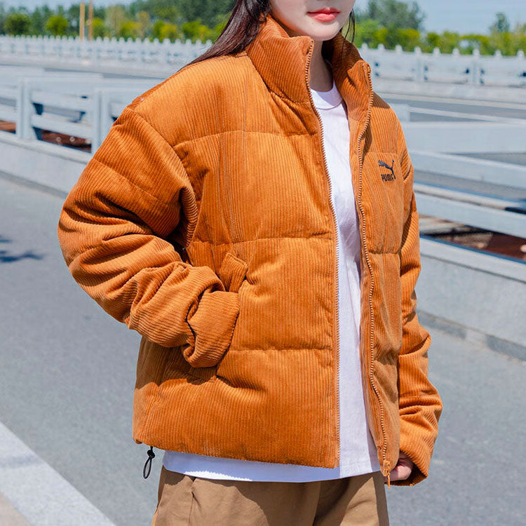 PUMA Classics Oversized Short Polyball Puffer Winter Jacket 'Brown' 535581-74